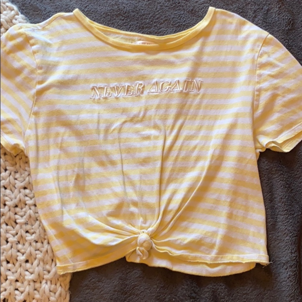 Yellow crop top